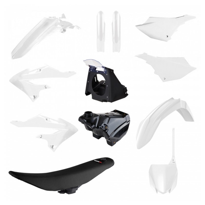 Satz Kunststoffteile POLISPORT restyling weiß für YAMAHA YZ 125 2002-2021, YAMAHA YZ 250 2002-2021
