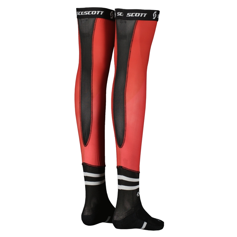 SCOTT Knee Brace rote Kniestrümpfe