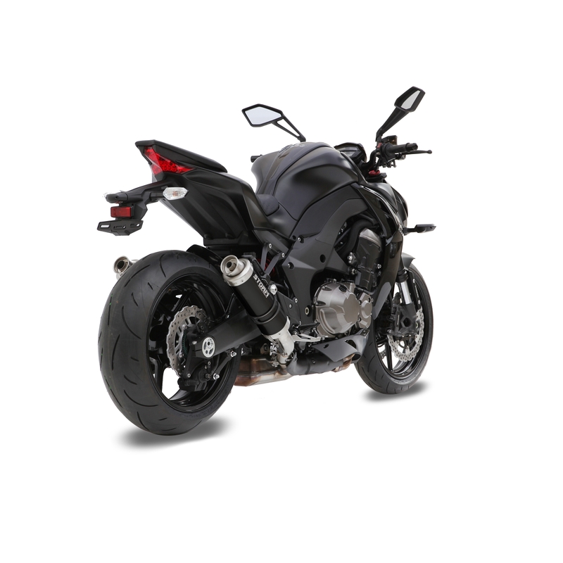 2 Auspuffendstücke STORM GP Steel black für KAWASAKI Z 1000 2014-2020