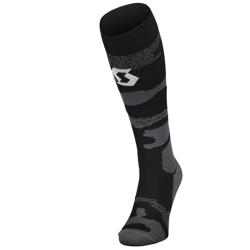 SCOTT MID LONG CAMO Socken grau-weiß