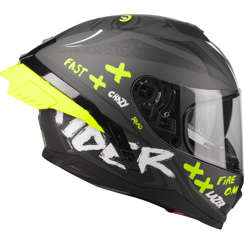 Lazer Rafale SR Ride Oni Integral-Motorradhelm schwarz-fluo gelb