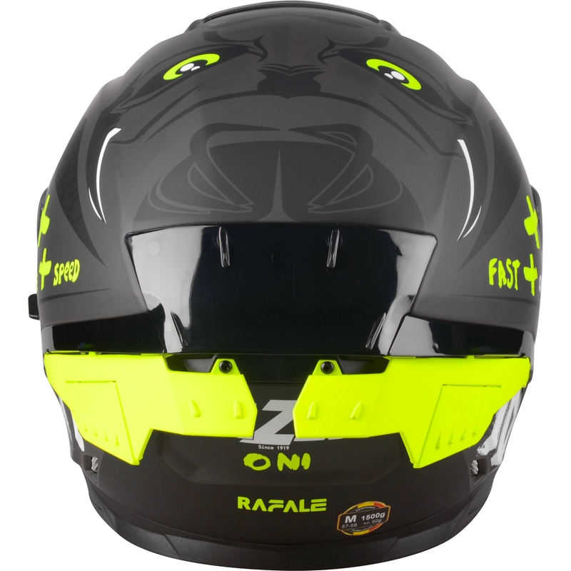 Lazer Rafale SR Ride Oni Integral-Motorradhelm schwarz-fluo gelb