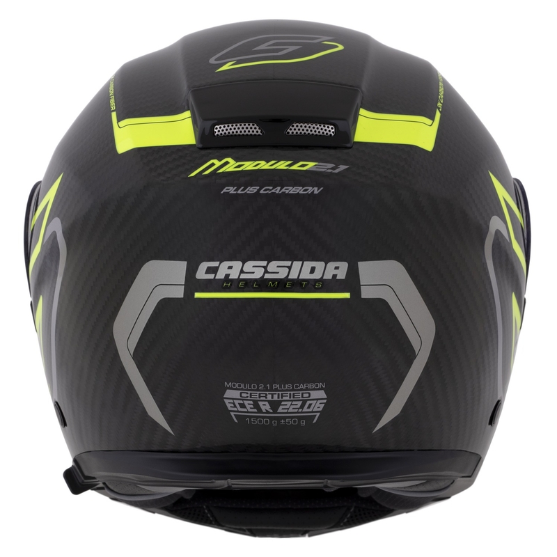 Klapphelm Cassida Modulo 2.1 Plus Carbon fluo gelb-silber-schwarz