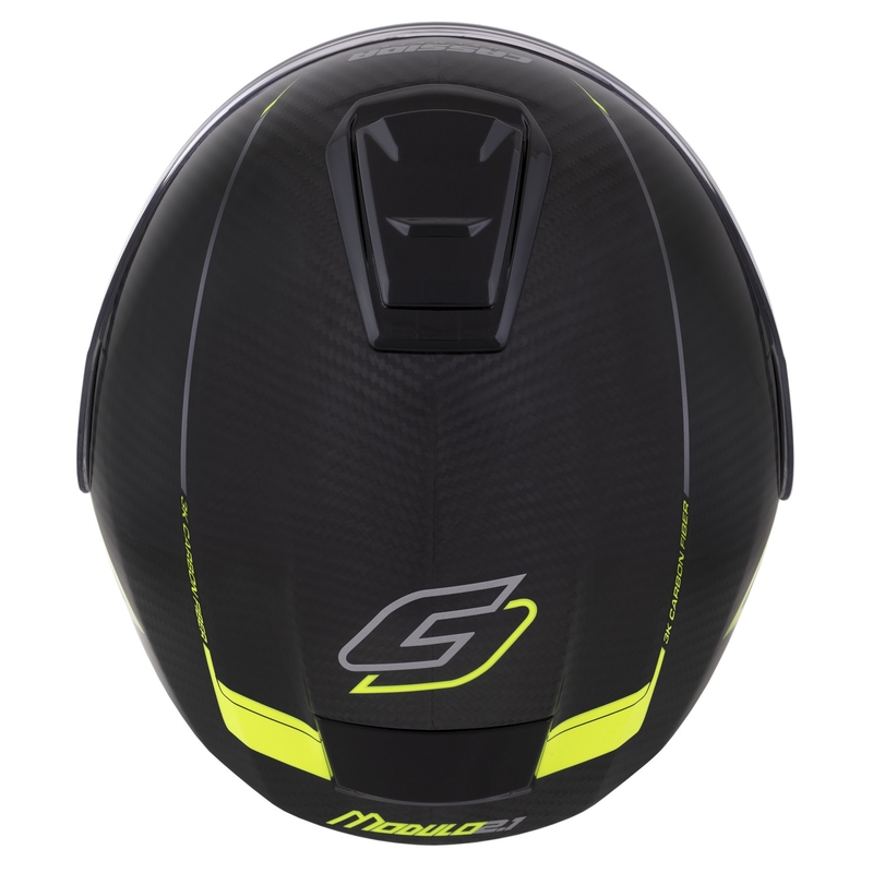 Klapphelm Cassida Modulo 2.1 Plus Carbon fluo gelb-silber-schwarz