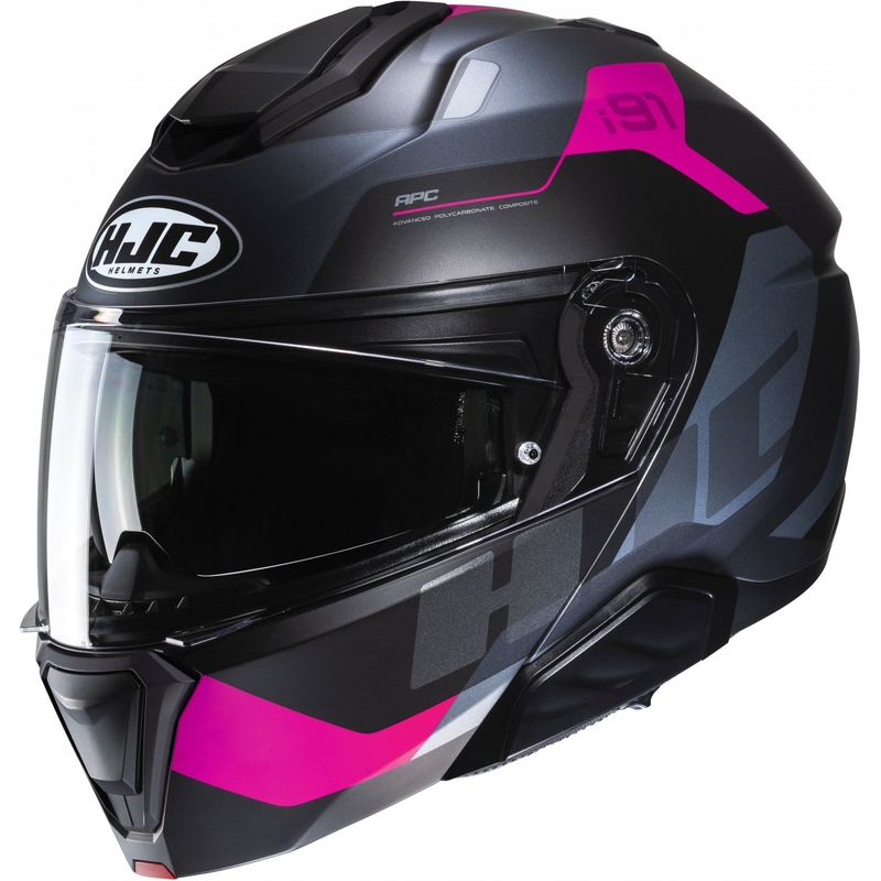 Klapphelm HJC i91 Carst MC8SF schwarz-pink