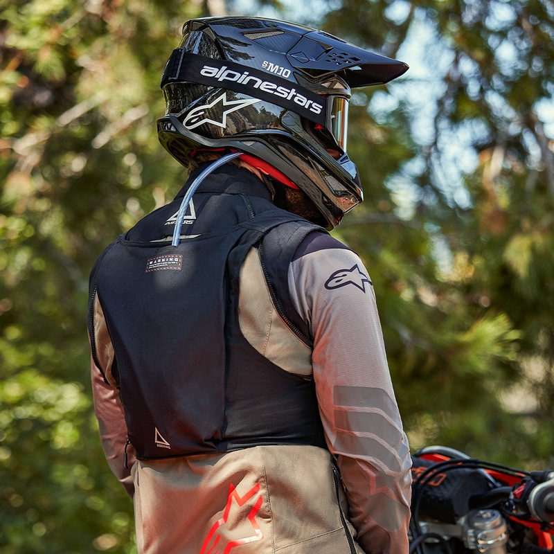 Alpinestars Techdura Motorradjacke schwarz-braun-dunkelblau