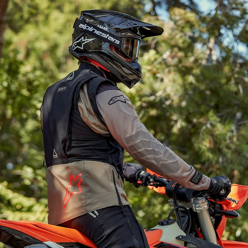 Alpinestars Techdura Motorradjacke schwarz-braun-dunkelblau