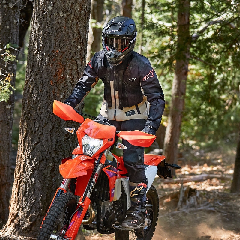 Alpinestars Techdura Motorradjacke schwarz-braun-dunkelblau