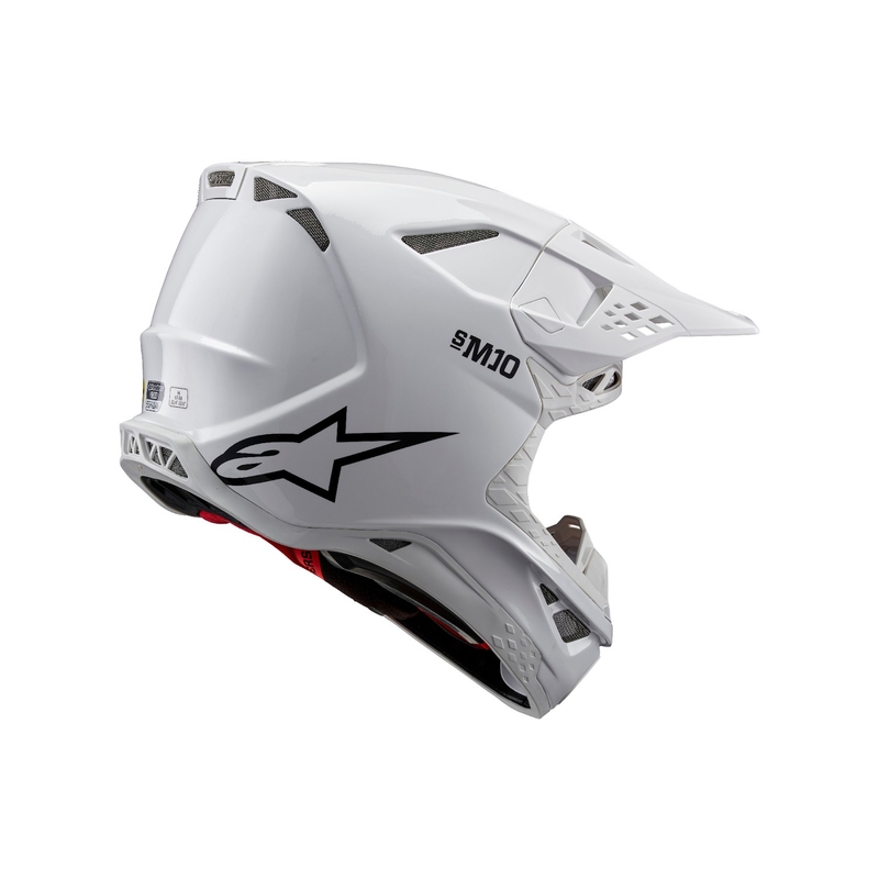 Alpinestars Supertech S-M10 Solider weißer Motocross-Helm