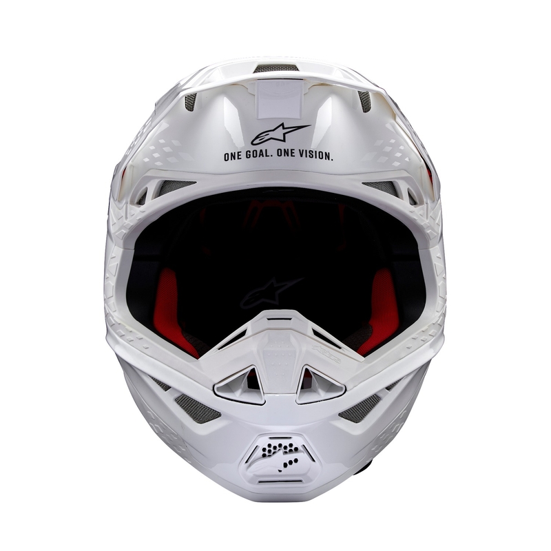 Alpinestars Supertech S-M10 Solider weißer Motocross-Helm