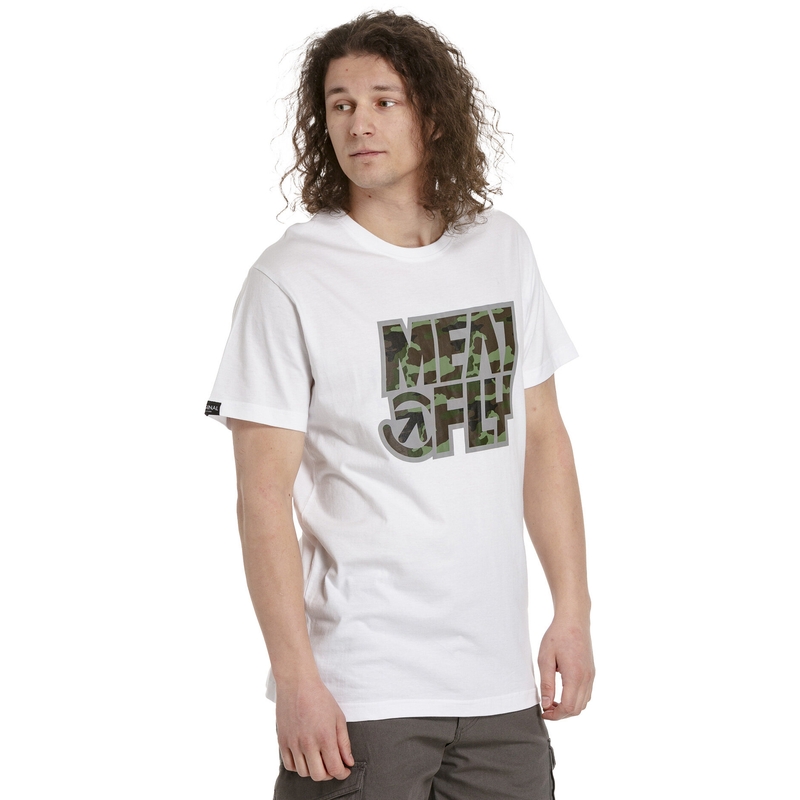 Herren T-Shirt Meatfly Repash weiß