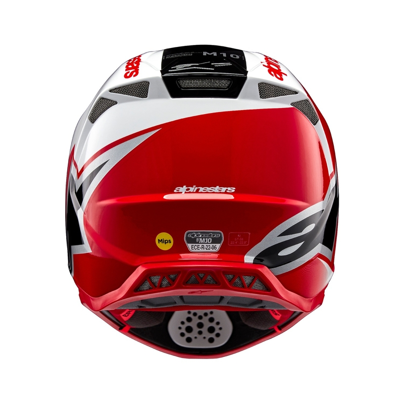 Alpinestars Supertech S-M10 Unite Motocrosshelm rot-weiß