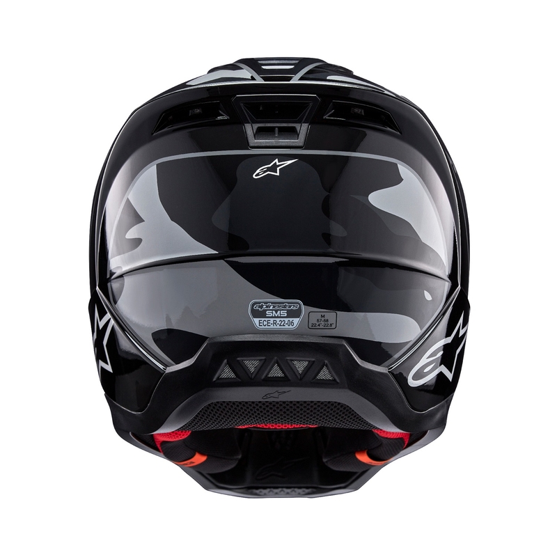 Alpinestars S-M5 Rover 2 Motocross-Helm schwarz-silber