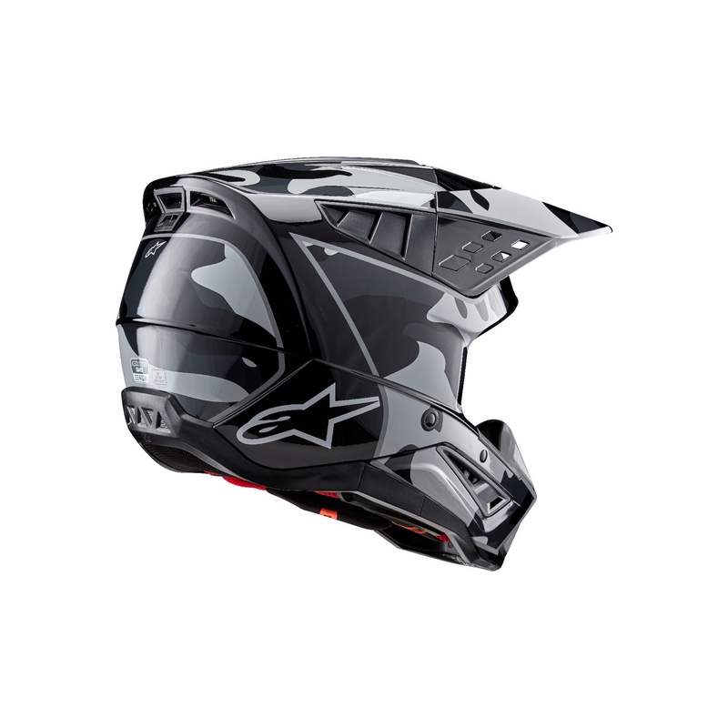 Alpinestars S-M5 Rover 2 Motocross-Helm schwarz-silber