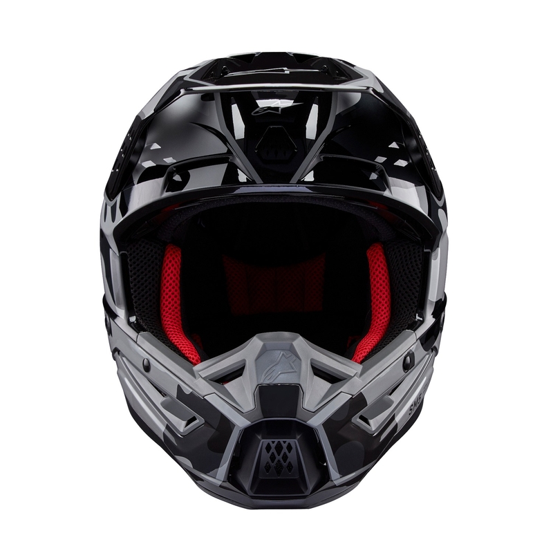 Alpinestars S-M5 Rover 2 Motocross-Helm schwarz-silber