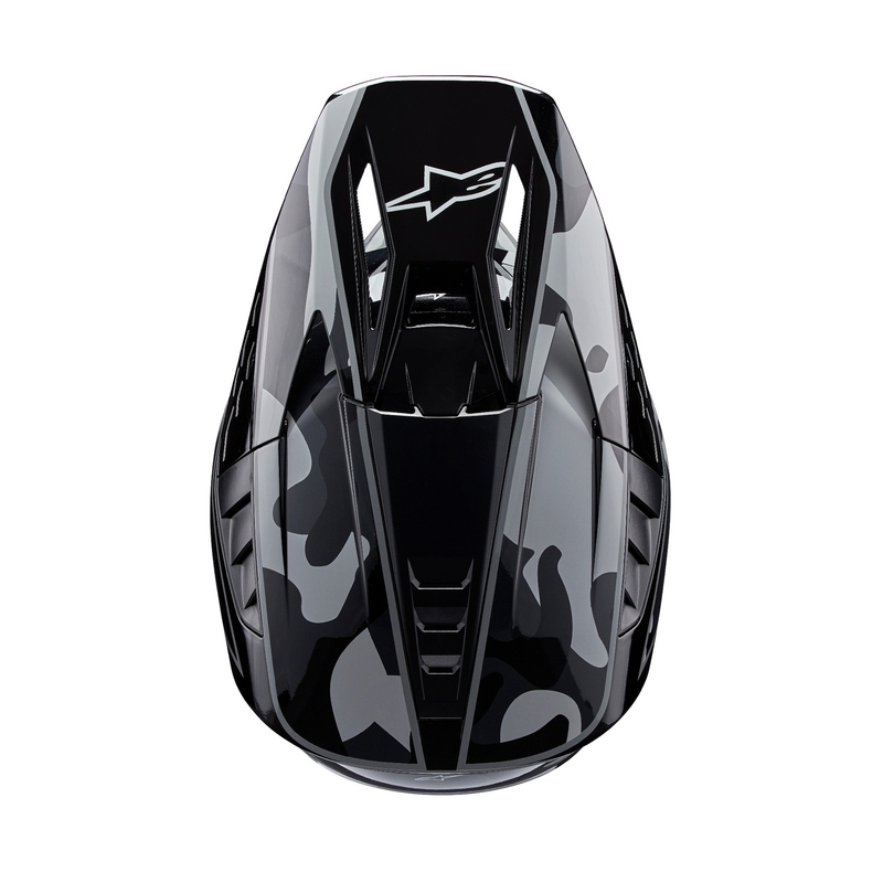 Alpinestars S-M5 Rover 2 Motocross-Helm schwarz-silber
