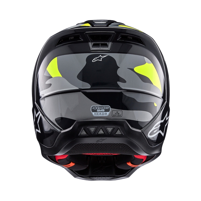 Motocross-Helm Alpinestars S-M5 Rover 2 dunkelgrau-fluogelb