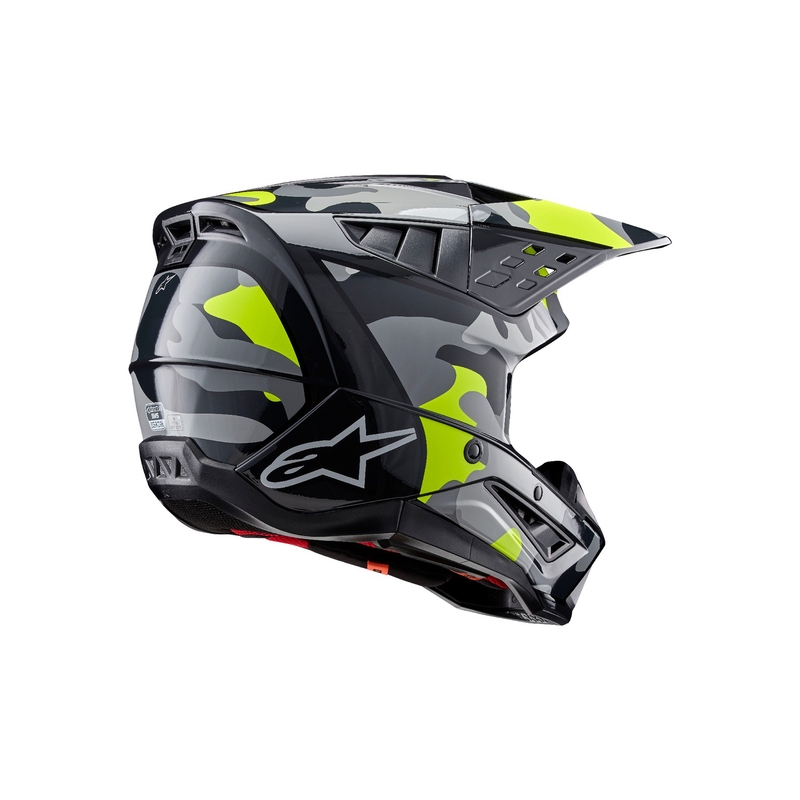 Motocross-Helm Alpinestars S-M5 Rover 2 dunkelgrau-fluogelb