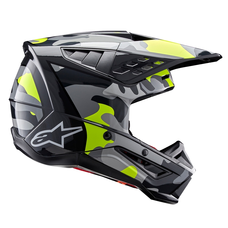 Motocross-Helm Alpinestars S-M5 Rover 2 dunkelgrau-fluogelb