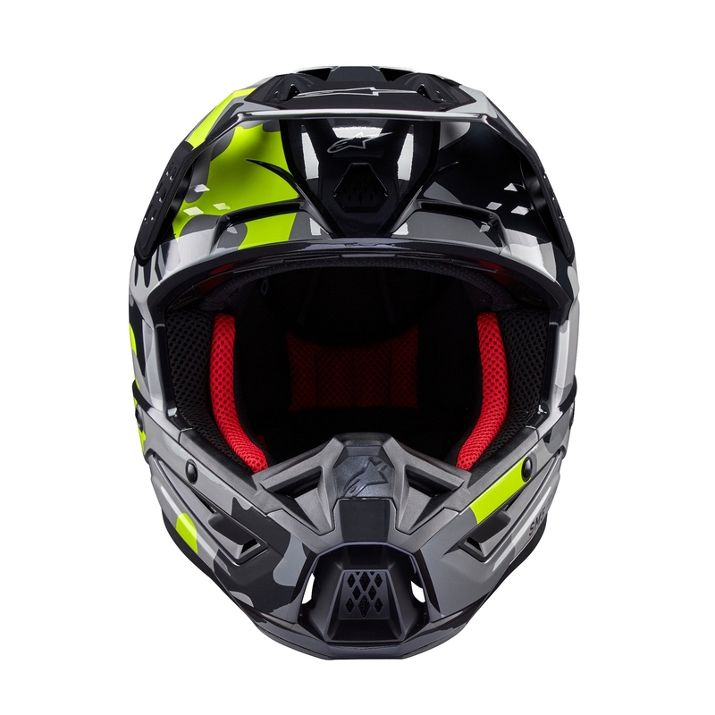 Motocross-Helm Alpinestars S-M5 Rover 2 dunkelgrau-fluogelb