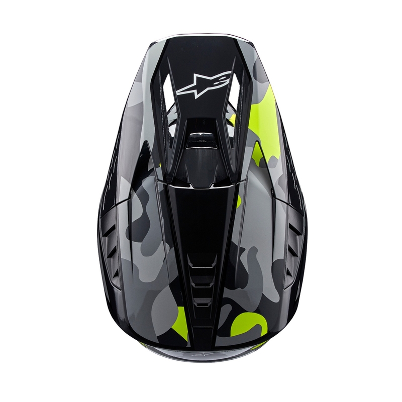 Motocross-Helm Alpinestars S-M5 Rover 2 dunkelgrau-fluogelb