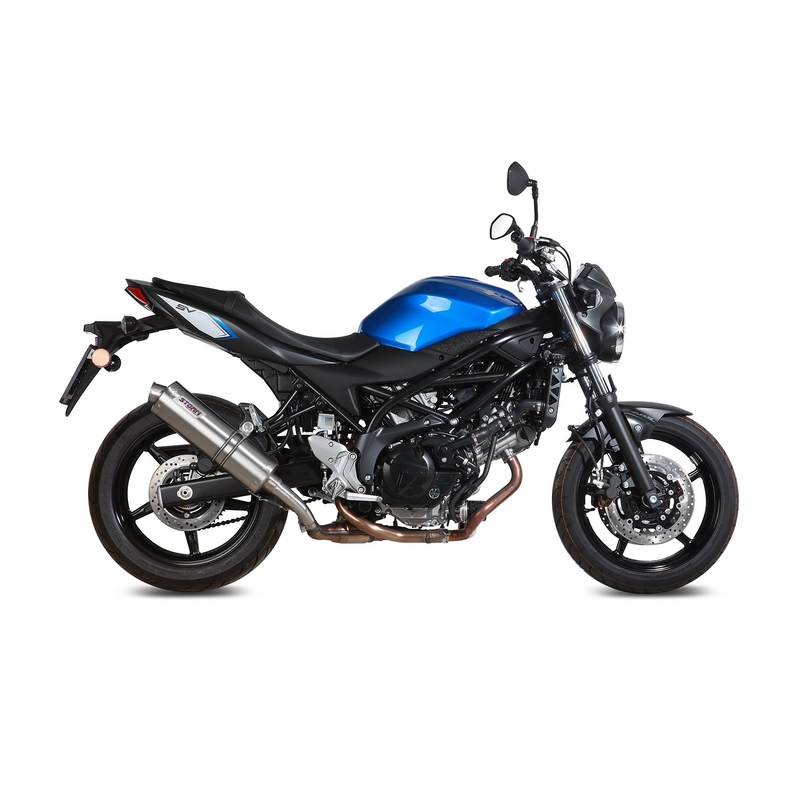 Auspuffendstück STORM OVAL Edelstahl für SUZUKI SV 650 / S 2016-2024, SUZUKI SV 650 X 2016-2024