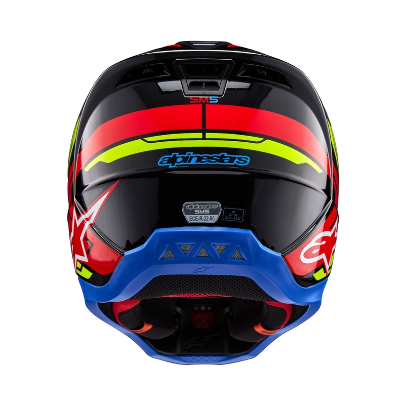 Motocross-Helm Alpinestars S-M5 Action 2 fluo gelb-fluo rot