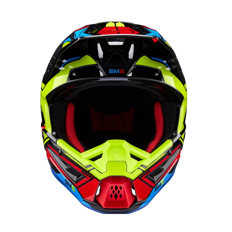 Motocross-Helm Alpinestars S-M5 Action 2 fluo gelb-fluo rot