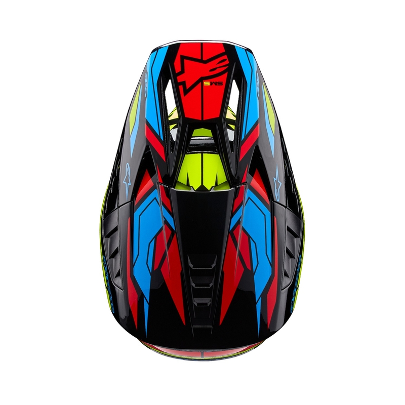 Motocross-Helm Alpinestars S-M5 Action 2 fluo gelb-fluo rot