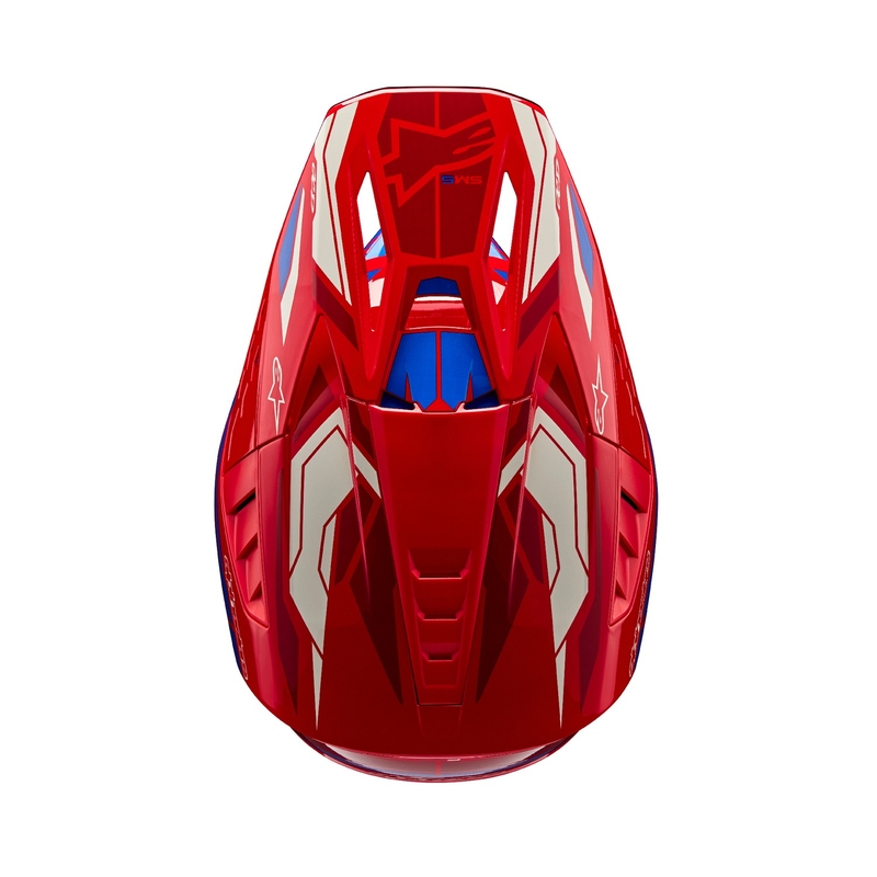Motocross-Helm Alpinestars S-M5 Action 2 fluo rot-blau