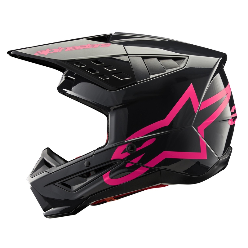 Alpinestars S-M5 Corp Motocross-Helm schwarz-rosa