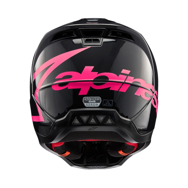Alpinestars S-M5 Corp Motocross-Helm schwarz-rosa