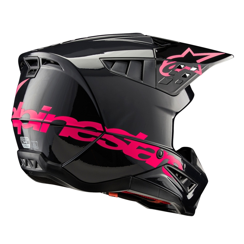 Alpinestars S-M5 Corp Motocross-Helm schwarz-rosa