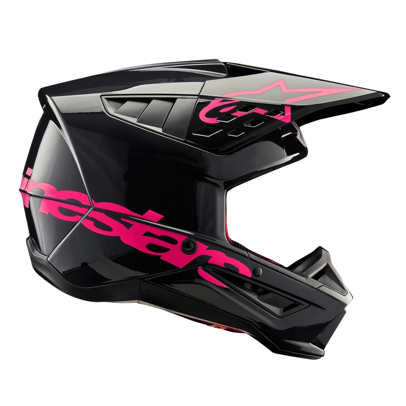 Alpinestars S-M5 Corp Motocross-Helm schwarz-rosa