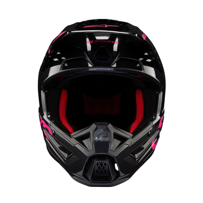 Alpinestars S-M5 Corp Motocross-Helm schwarz-rosa