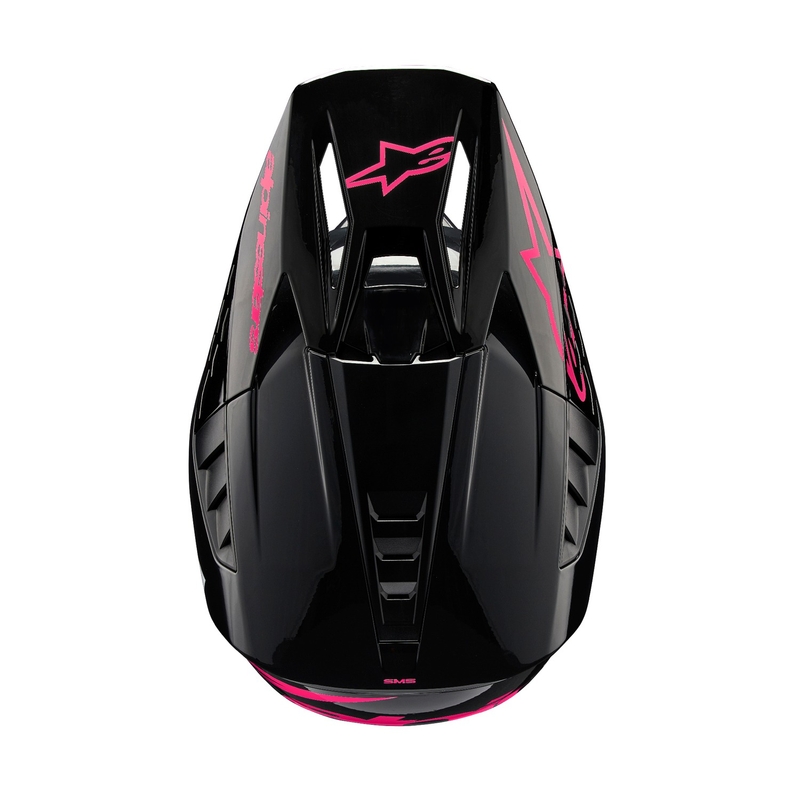 Alpinestars S-M5 Corp Motocross-Helm schwarz-rosa