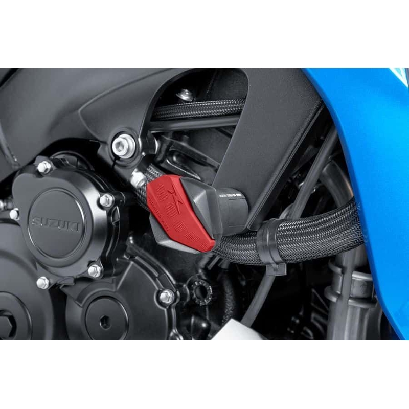 Spare rubber end protector PUIG R12 rot