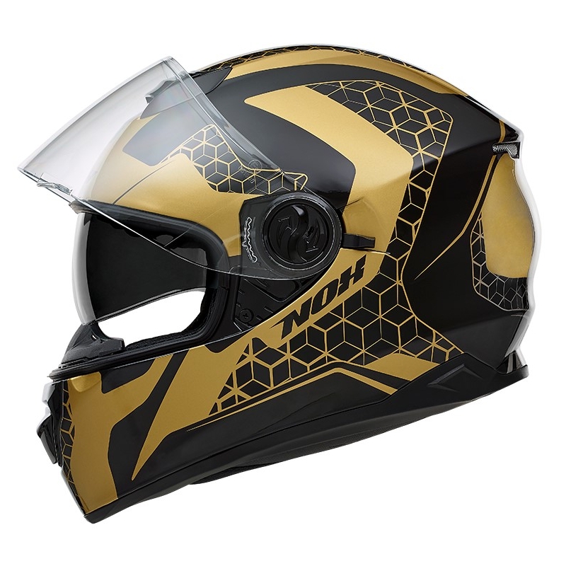 Integral Motorradhelm NOX N301 Stahl schwarz-gold