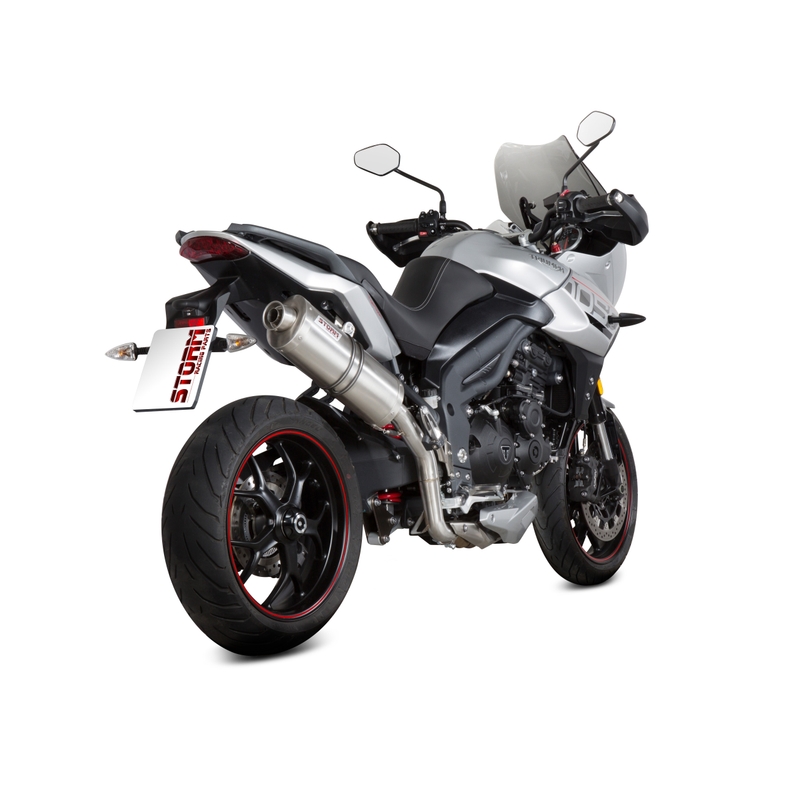 Auspuffendstück STORM OVAL Edelstahl für TRIUMPH Tiger 1050 Sport 2017-2021