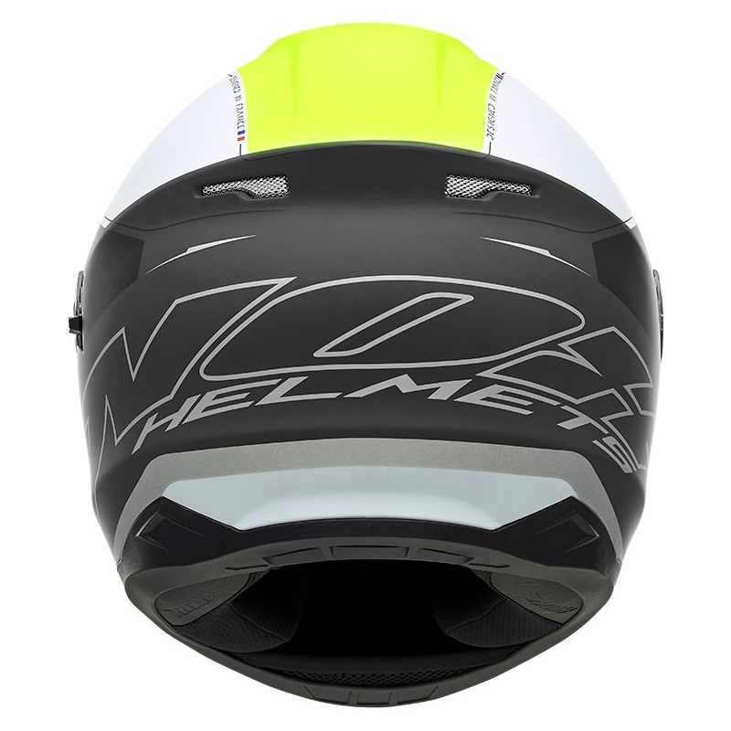 NOX N301 Cut Schwarz-Weiß-Fluo Gelb Integral Motorradhelm Ausverkauf