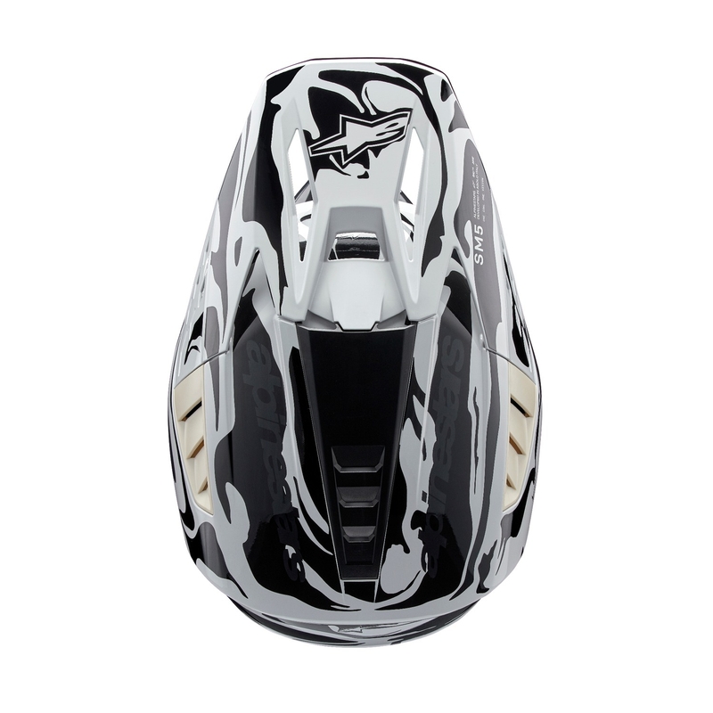 Alpinestars S-M5 Mineralgrauer Camo-Motocross-Helm