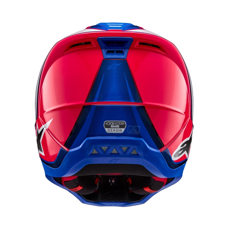 Alpinestars S-M5 Sail Motocross-Helm Weiß-Rosa-Blau
