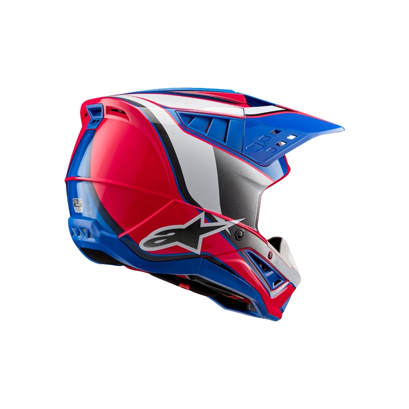 Alpinestars S-M5 Sail Motocross-Helm Weiß-Rosa-Blau