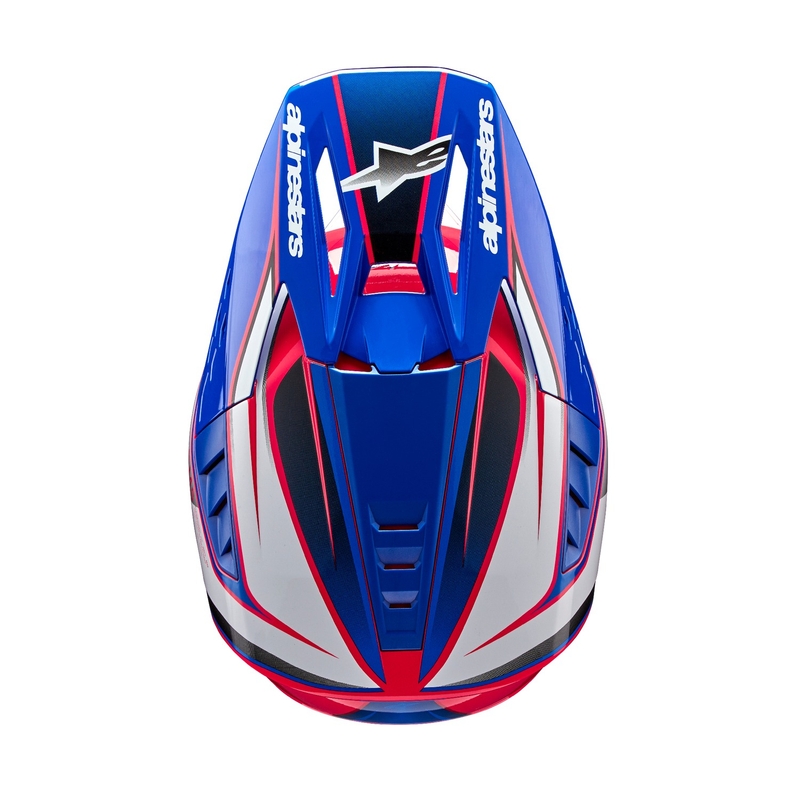Alpinestars S-M5 Sail Motocross-Helm Weiß-Rosa-Blau
