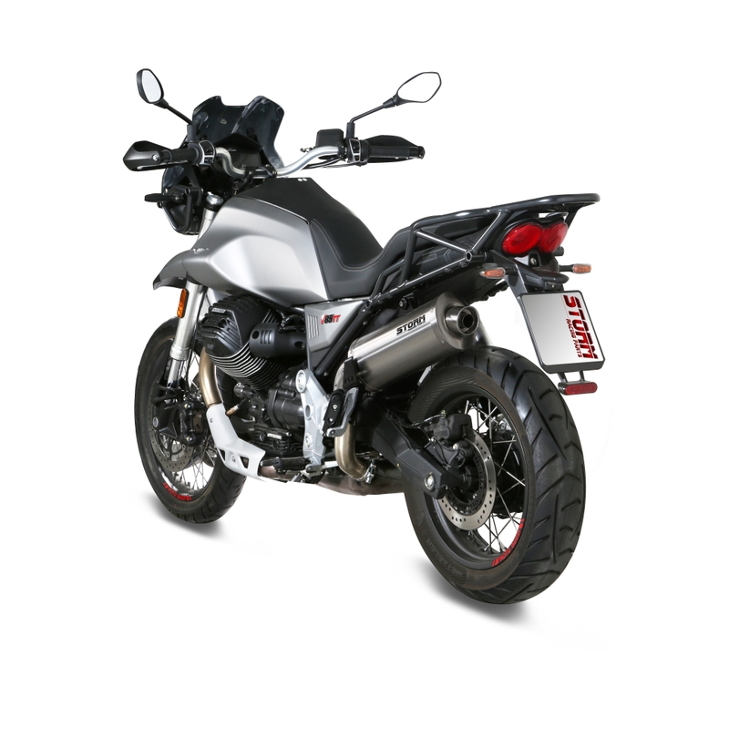 Auspuffendstück STORM OVAL Edelstahl für MOTO GUZZI V 85 TT 850 / Travel 2019-2024