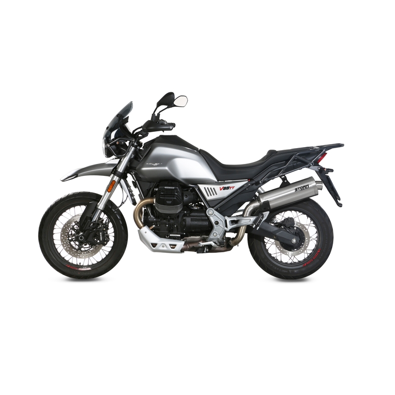 Auspuffendstück STORM OVAL Edelstahl für MOTO GUZZI V 85 TT 850 / Travel 2019-2024