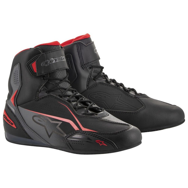 Alpinestars Faster-3 Motorradstiefel schwarz-grau-rot