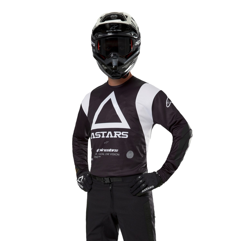 Alpinestars Techdura Motocross-Trikot schwarz