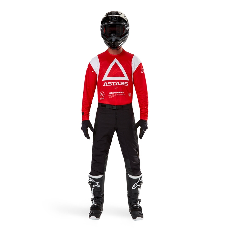 Motocross-Trikot Alpinestars Techdura fluo rot