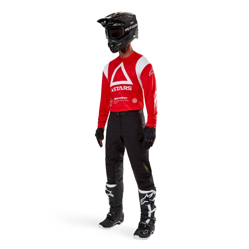 Motocross-Trikot Alpinestars Techdura fluo rot